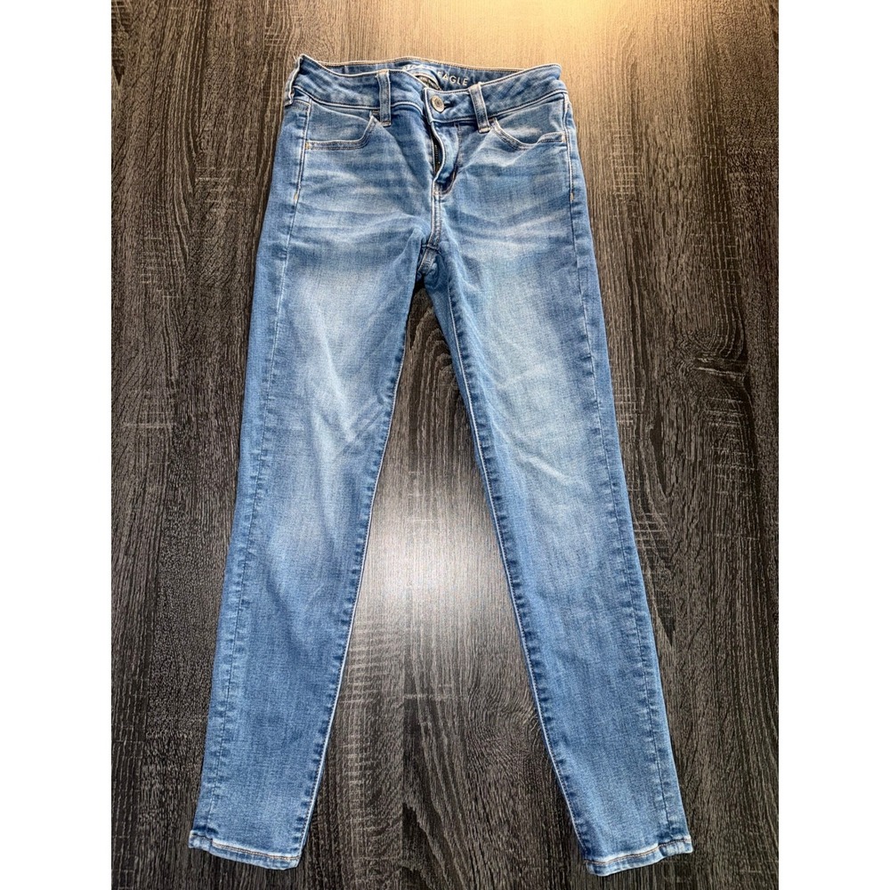 American Eagle Jeans Next Level Stretch Skinny Denim Blue Casual 0 Short